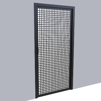 Wire Gauged Single Door