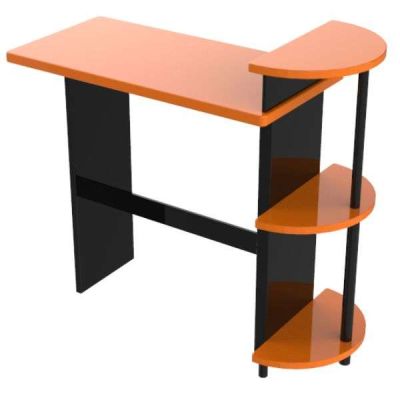 Computer Desk with Side Shelves