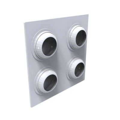 4 Round Punkah Nozzles Mounted in a Panel