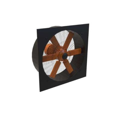 Plate mounted axial flow fan