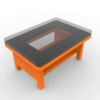 Glass Top Bed Side Table