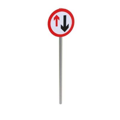 Give Way To Oncoming Vehicles Post Mounted Sign