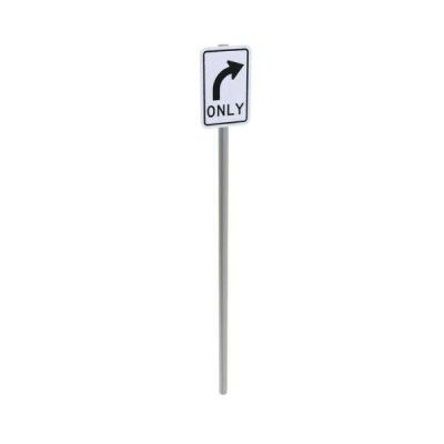 Right Turn Only Post Mounted Sign