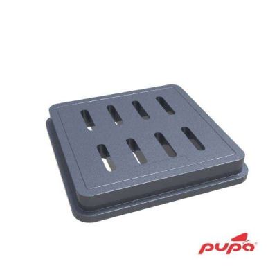 Drain Cover With Frame 30x30 Dark Grey