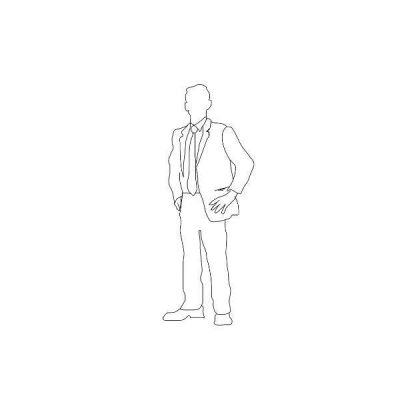 Standing Men 6' Silhouette