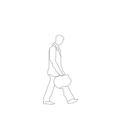 Walking Men 6' Silhouette