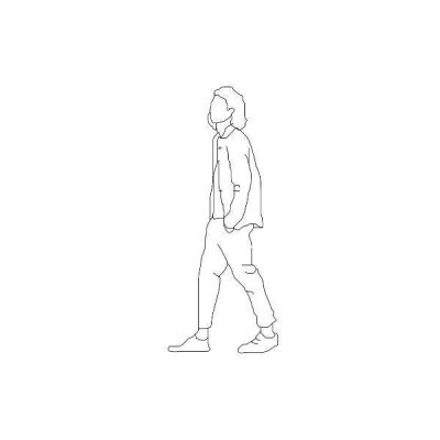 Walking Men 6' Silhouette