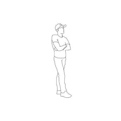 Walking Men 6' Silhouette
