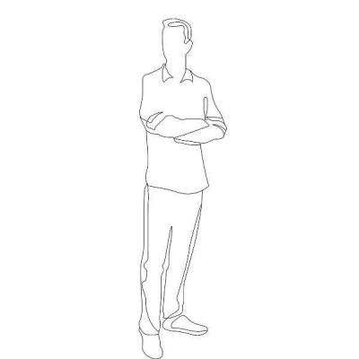 Standing Men 6' Silhouette
