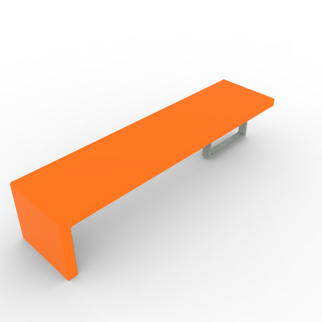 Floating Concrete Bench With Stainless Prop Revit Family Archives BIM