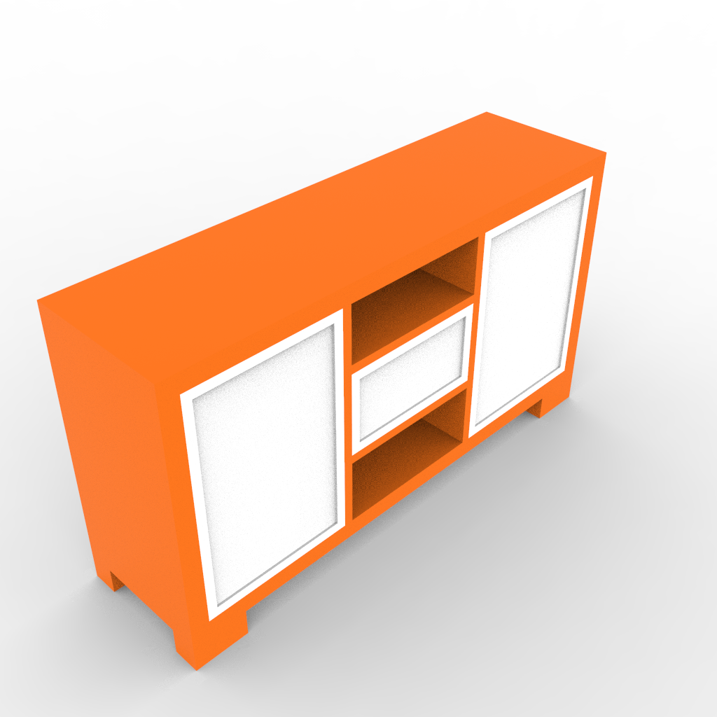 Single Drawer Buffet Table BIM Modeling services