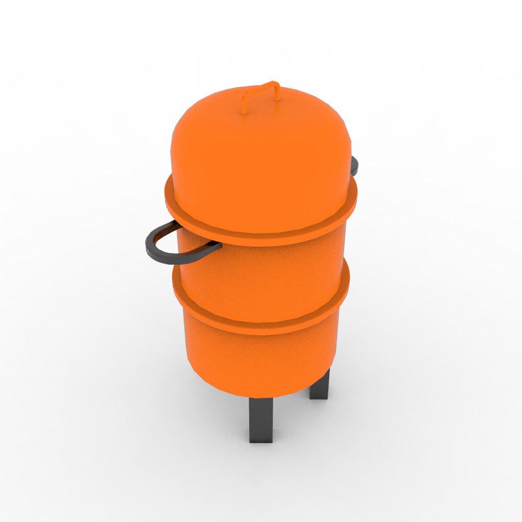 Layered Barrel Charcoal Barbeque Grill Revit Family Archives BIM Modeling