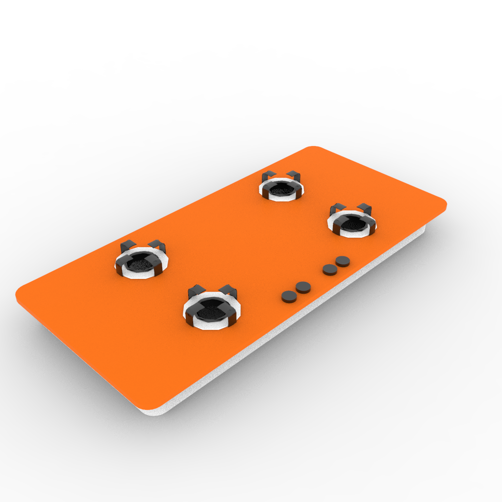 4 Burner Glass Cooktop BIM Modeling services Provider