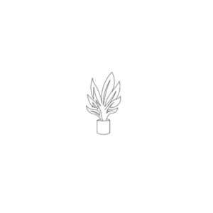 Flower Pot Silhouette