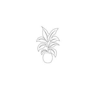 Flower Pot Silhouette
