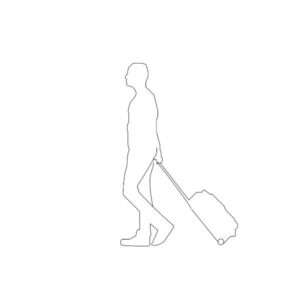 Man with Travel Bag Silhouette