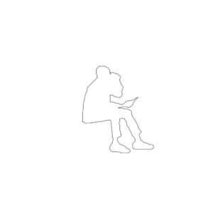Sitting Men Silhouette