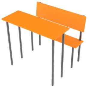 School Desk and Bench