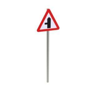 Side Road Ahead Post Mounted Sign